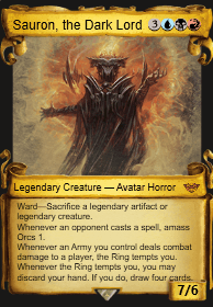 Sauron, the dark lord Card