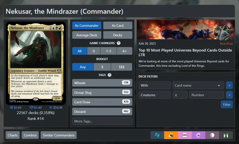 Nekusar Attributes EDHREC